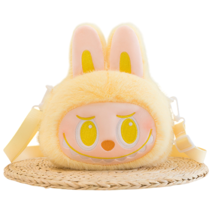 Labubu Plush Shoulder Yellow Bag – Big Into Energy Series