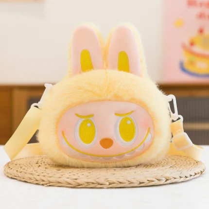 Labubu Plush Shoulder Yellow Bag – Big Into Energy Series