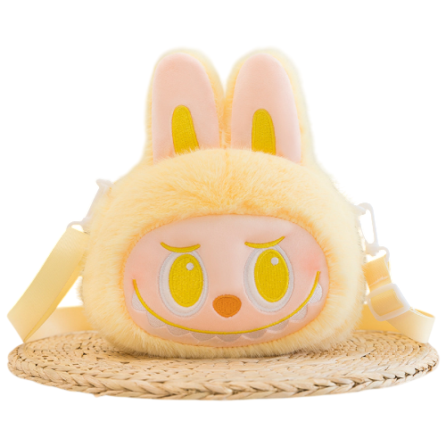 Labubu Plush Shoulder Yellow Bag – Big Into Energy Series Labubu Plush Shoulder Yellow Bag – Big Into Energy Series