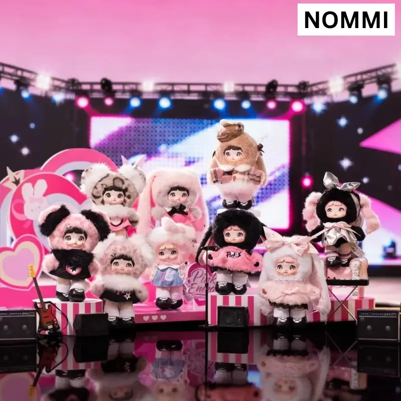 Nommi Pink Energy Series Plush Pendant Blind Box 6 pc Nommi Pink Energy Series Plush Pendant Blind Box